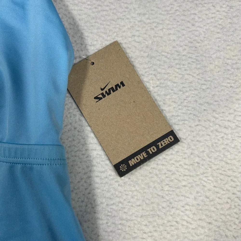 Nike‎ Swim Blue Tankini Top Womens Large Racerback Adjustable Strap NESSE304-486